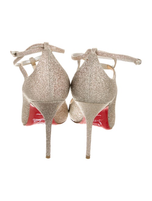 Christian Louboutin Glitter T-Strap Pumps