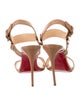Christian Louboutin Spike Accents Patent Leather Sandals