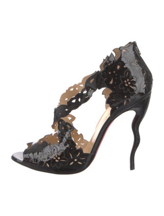 Christian Louboutin Patent Leather T-Strap Sandals