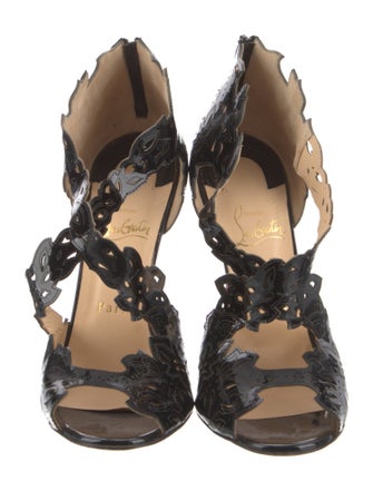 Christian Louboutin Patent Leather T-Strap Sandals