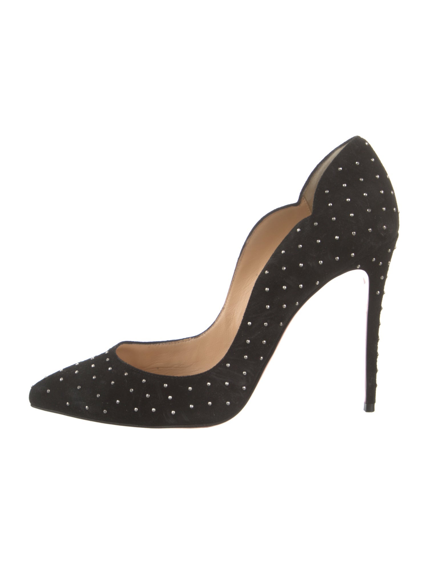 Christian Louboutin Suede Studded Accents Pumps