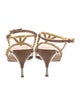 Christian Louboutin Suede Studded Accents T-Strap Sandals