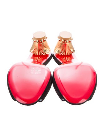 Christian Louboutin Suede Bow Accents Slides