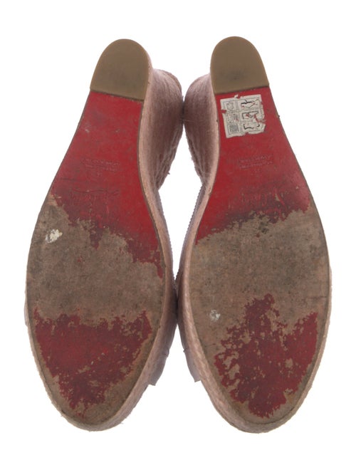 Christian Louboutin Leather Grosgrain Trim Espadrilles