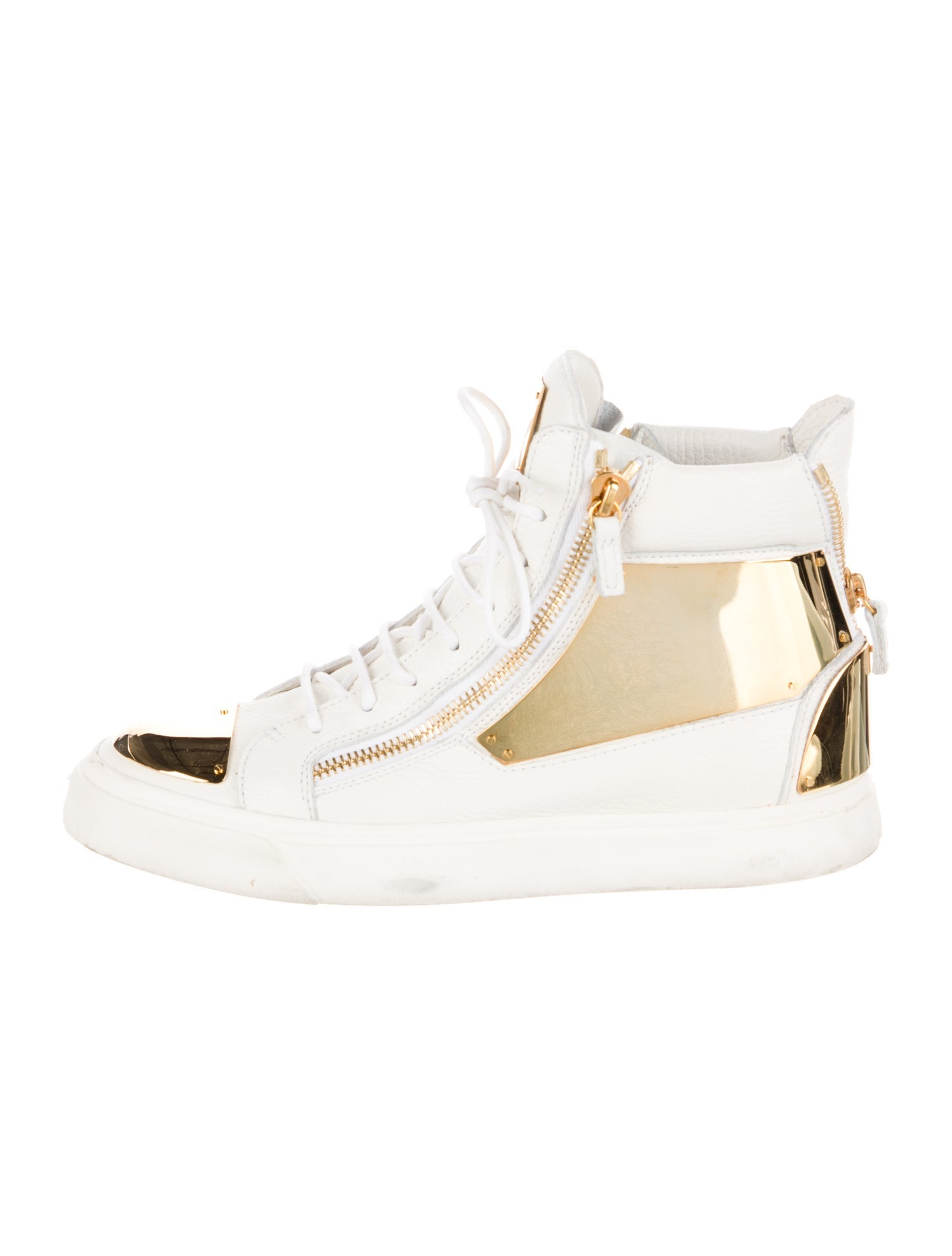 Giuseppe Zanotti Leather Colorblock Pattern Sneakers