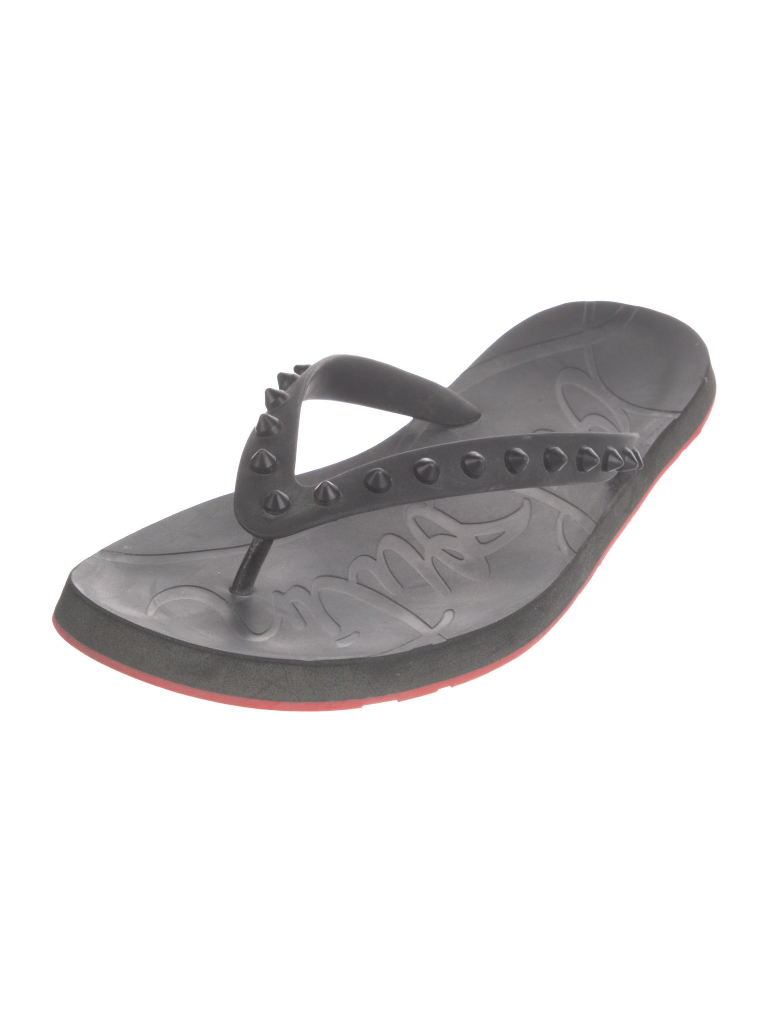Christian Louboutin Spike Accents Rubber Slides