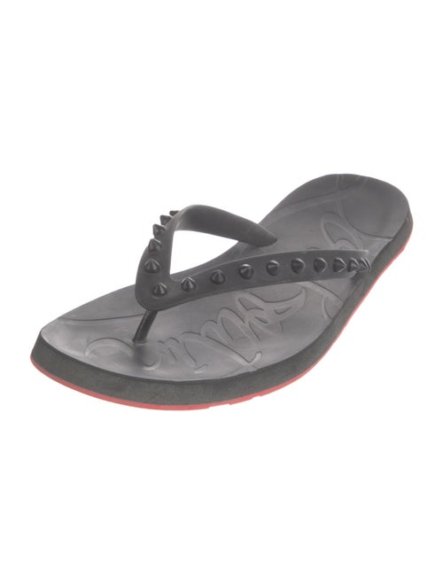 Christian Louboutin Spike Accents Rubber Slides