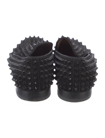 Christian Louboutin Spike Accents Suede Loafers