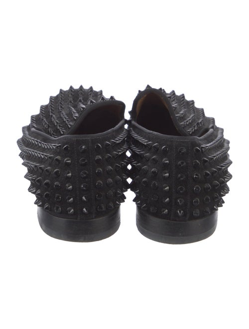 Christian Louboutin Spike Accents Suede Loafers