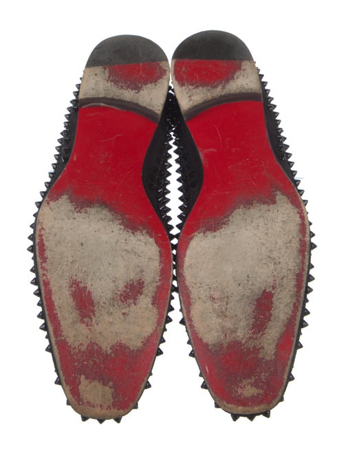 Christian Louboutin Spike Accents Suede Loafers