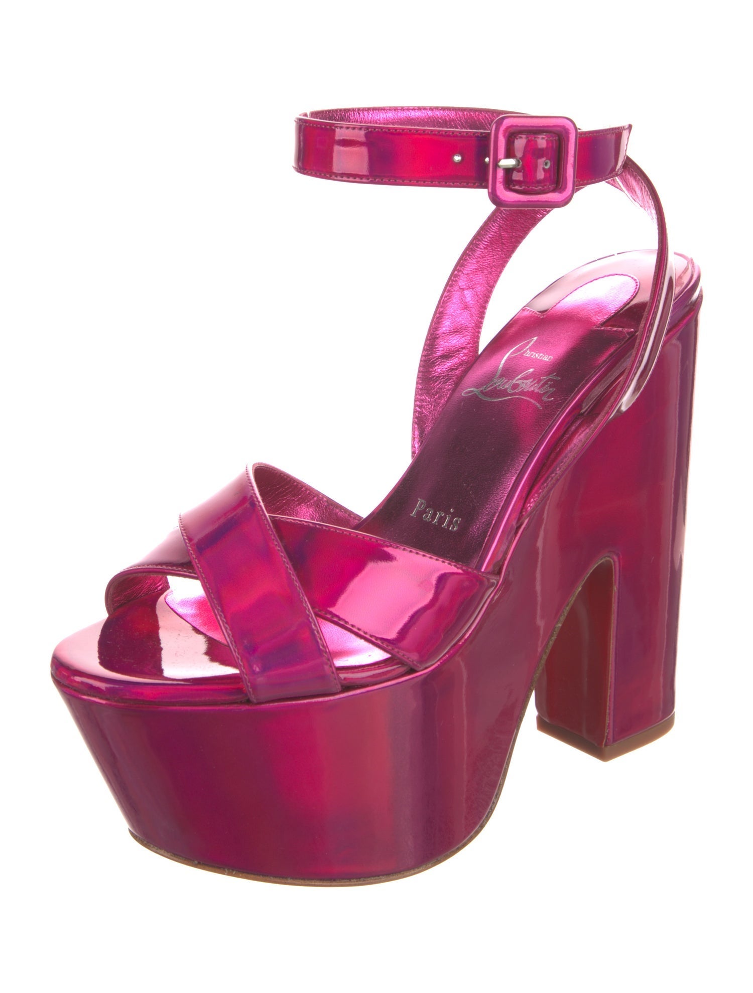 Christian Louboutin Patent Leather Sandals w/ Tags