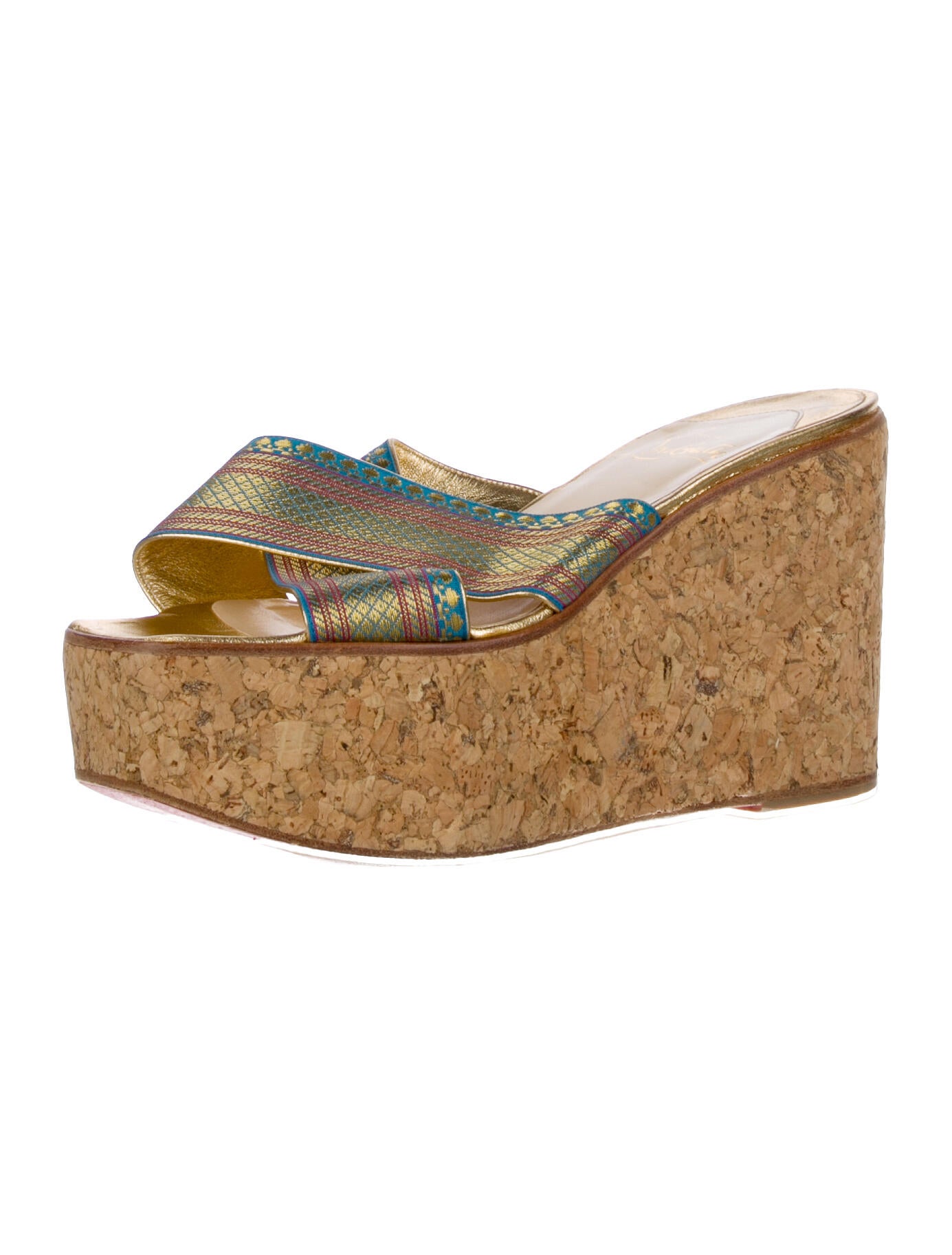 Christian Louboutin Striped Slides