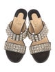 Christian Louboutin Leather Studded Accents Slides
