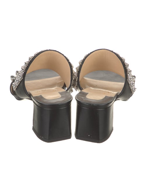 Christian Louboutin Leather Studded Accents Slides