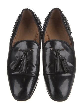 Christian Louboutin Spike Accents Leather Loafers
