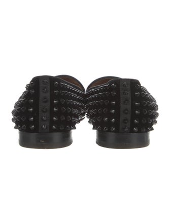 Christian Louboutin Spike Accents Leather Loafers