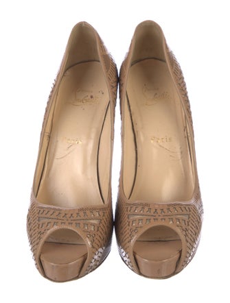 Christian Louboutin Patent Leather Printed Pumps