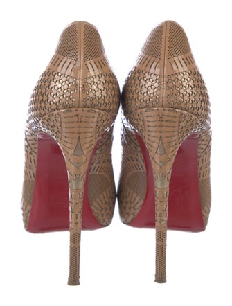 Christian Louboutin Patent Leather Printed Pumps