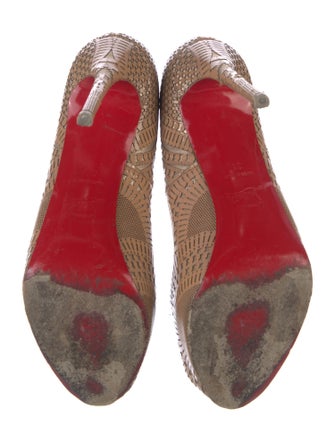 Christian Louboutin Patent Leather Printed Pumps