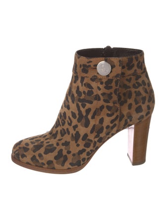 Christian Louboutin Suede Animal Print Boots