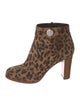 Christian Louboutin Suede Animal Print Boots