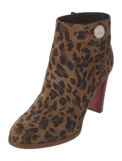 Christian Louboutin Suede Animal Print Boots