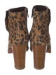 Christian Louboutin Suede Animal Print Boots