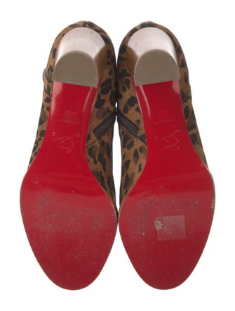 Christian Louboutin Suede Animal Print Boots