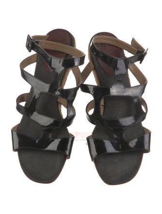 Christian Louboutin Patent Leather Gladiator Sandals