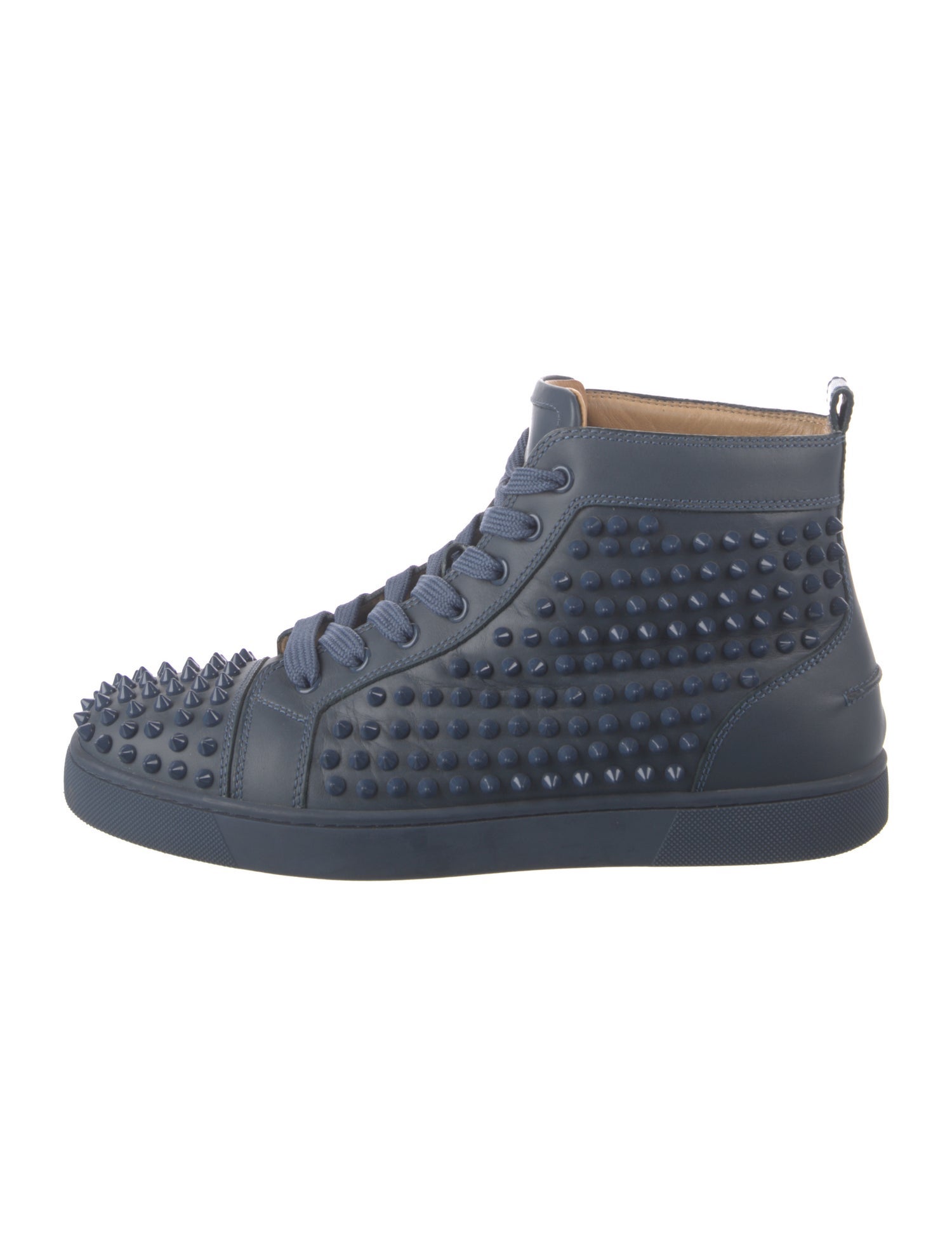 Christian Louboutin Spike Accents Leather Sneakers