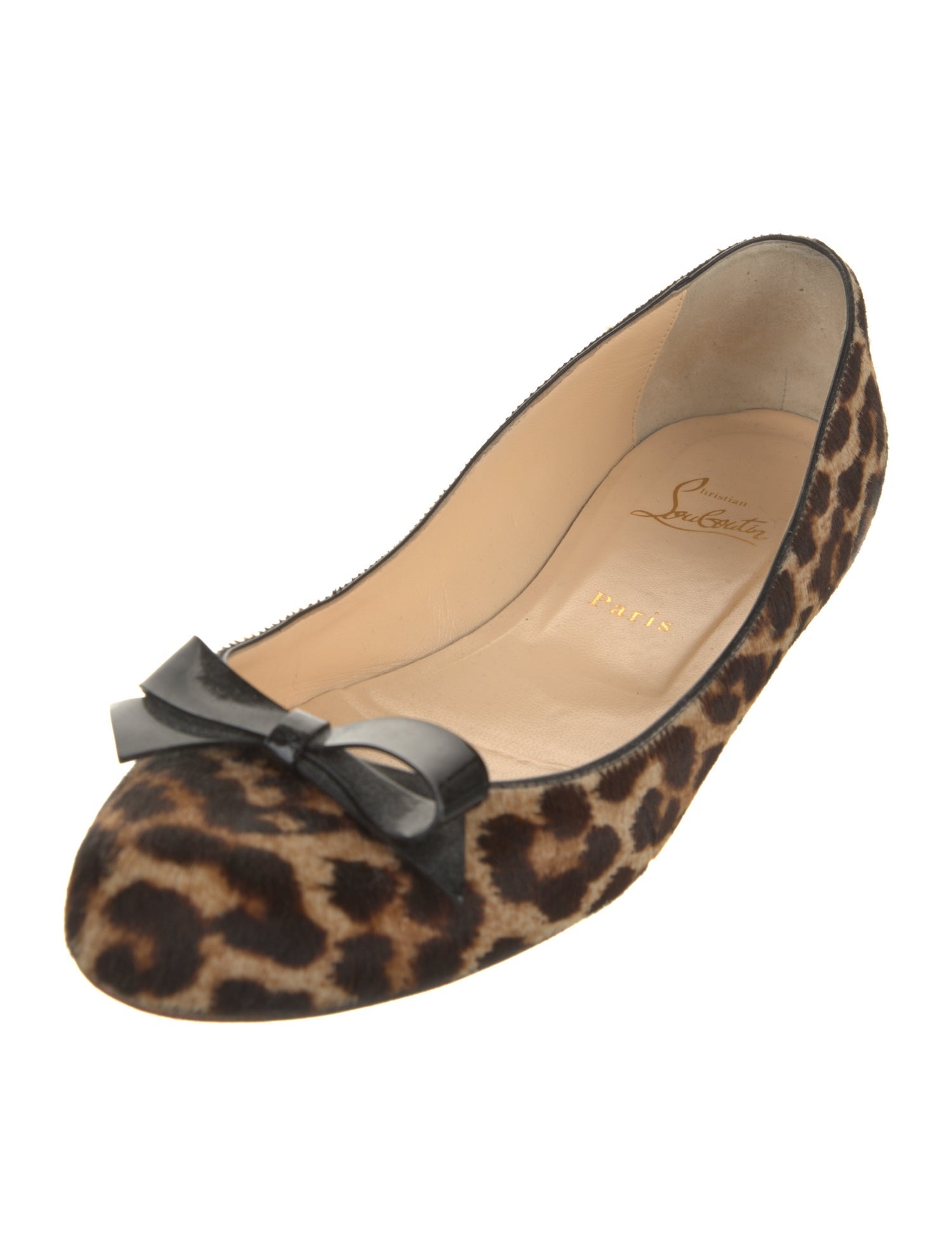 Christian Louboutin Ponyhair Animal Print Ballet Flats