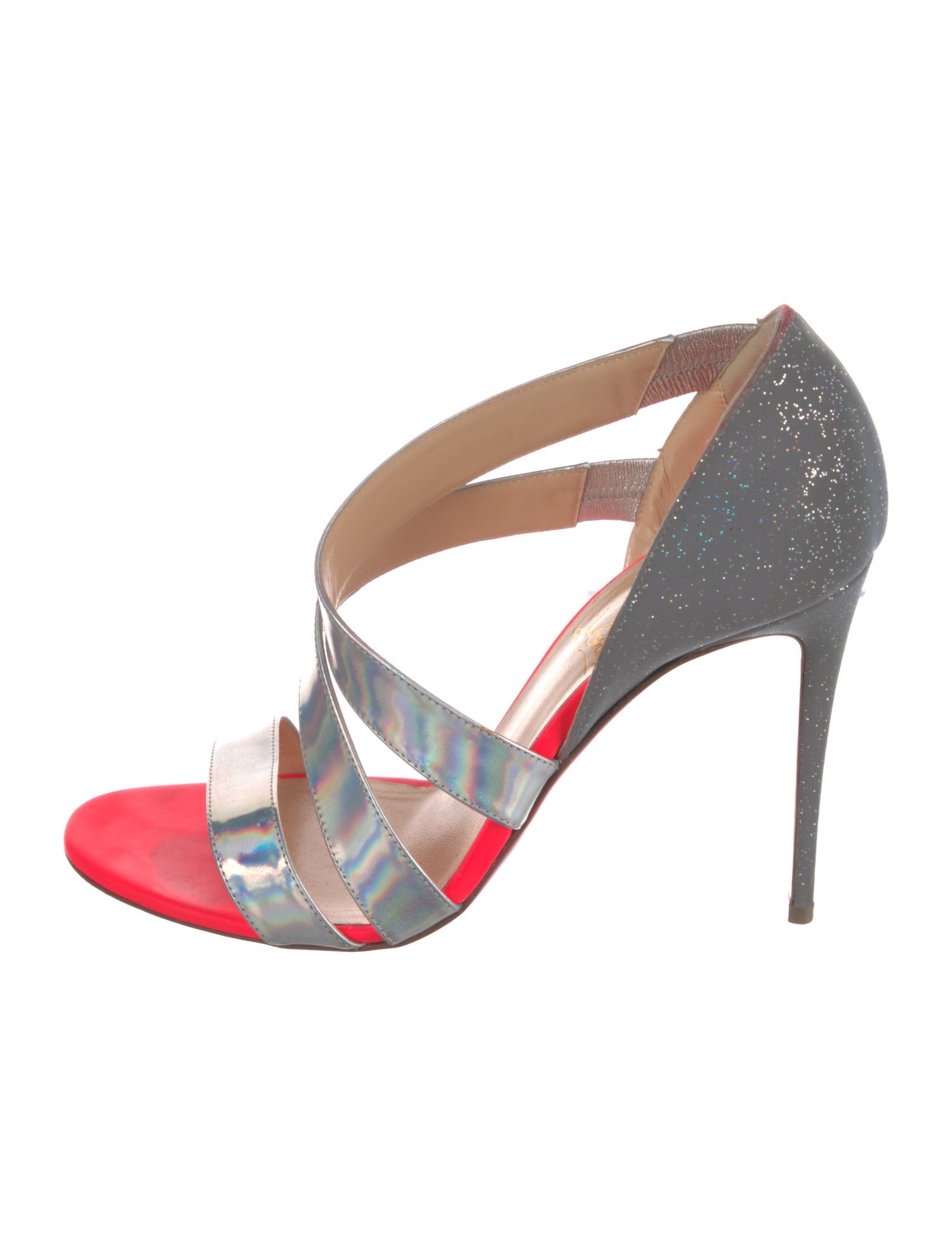 Christian Louboutin Leather Printed Sandals