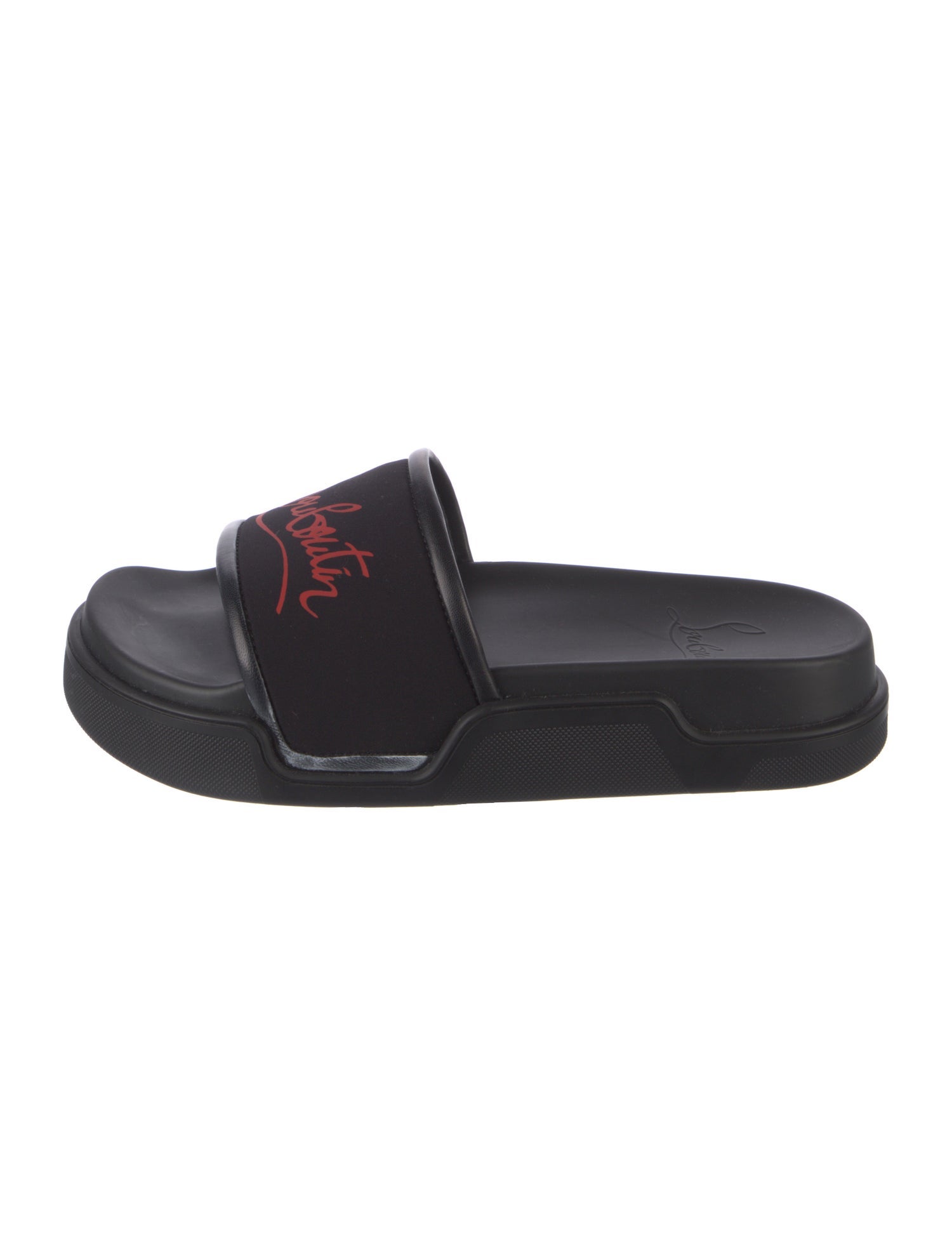 Christian Louboutin Rubber Graphic Print Slides