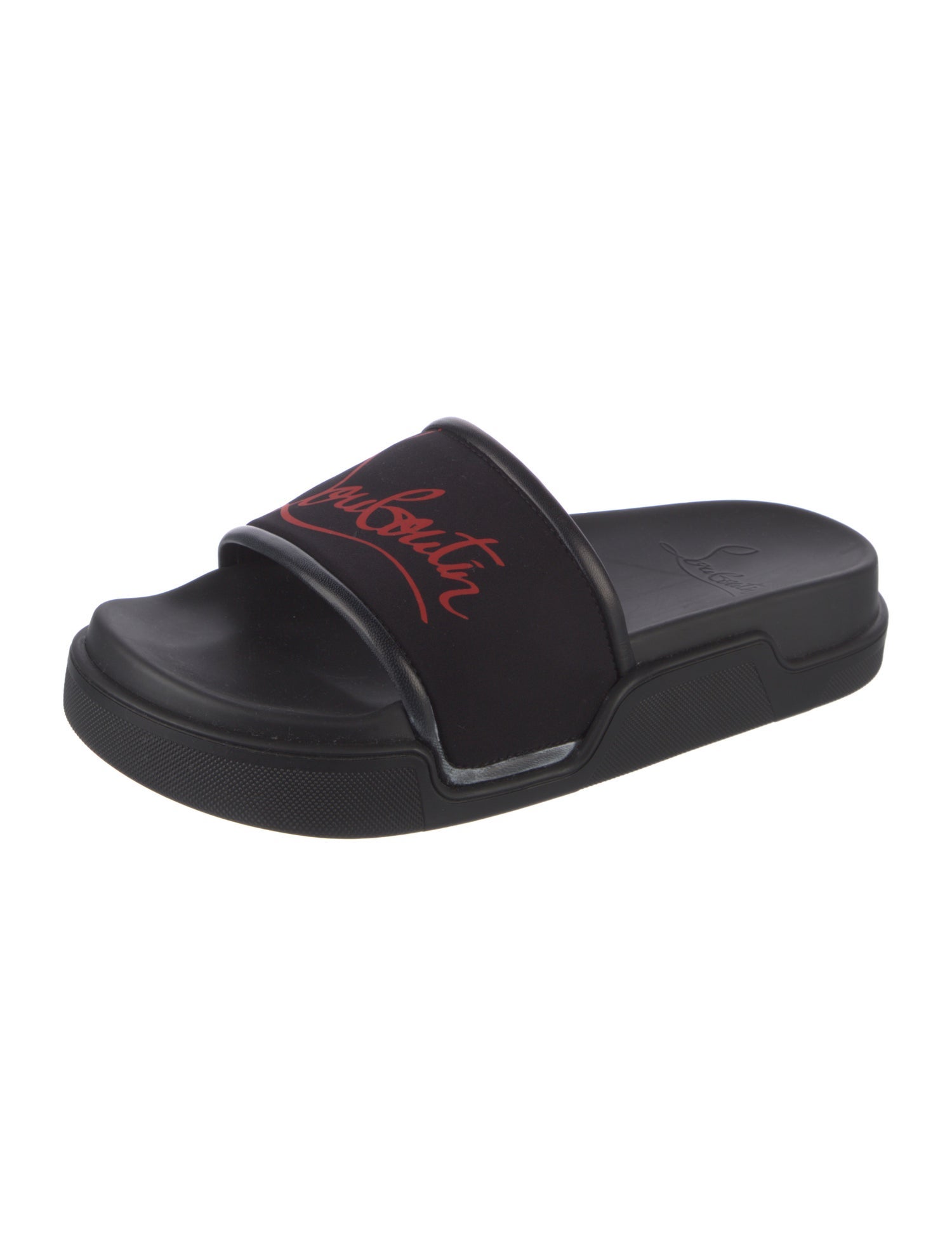 Christian Louboutin Rubber Graphic Print Slides