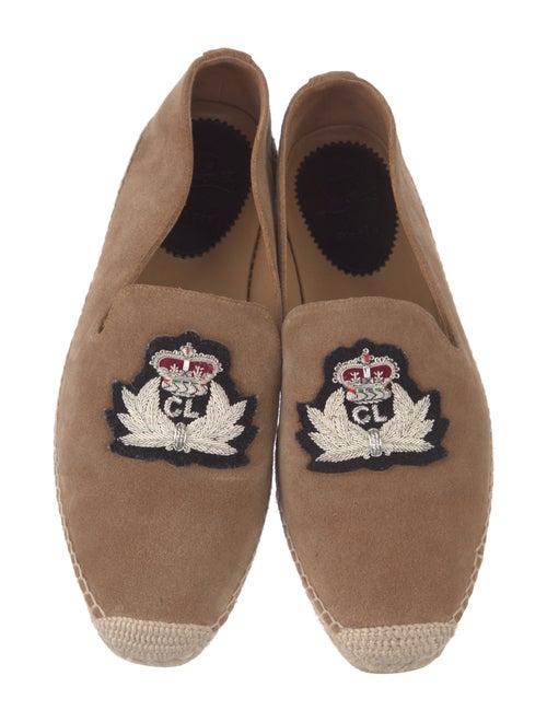 Christian Louboutin Suede Graphic Print Espadrilles