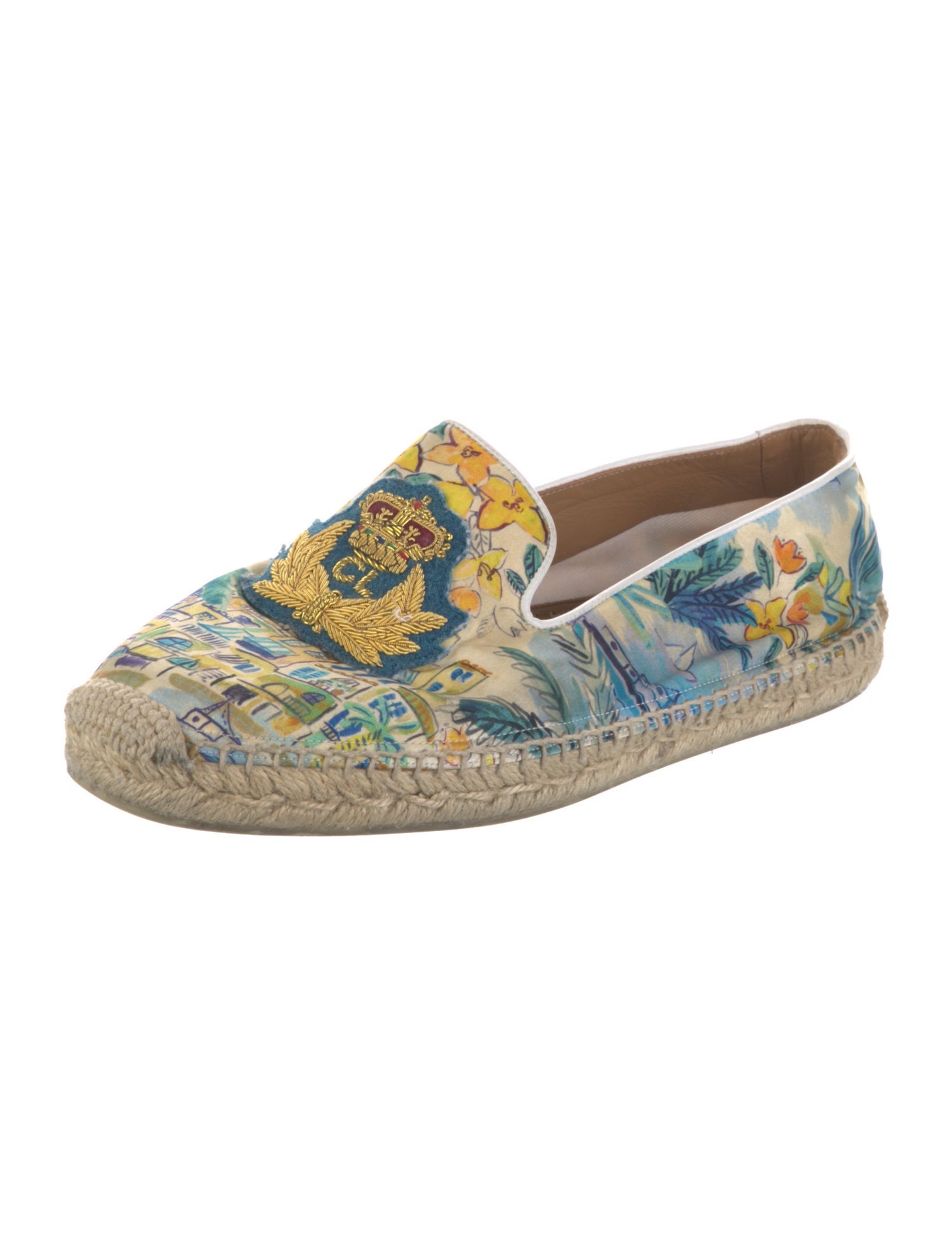 Christian Louboutin Canvas Printed Espadrilles