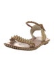 Christian Louboutin Spike Accents Leather Espadrilles