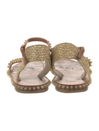 Christian Louboutin Spike Accents Leather Espadrilles