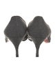 Christian Louboutin Wool Leather Trim Embellishment Pumps