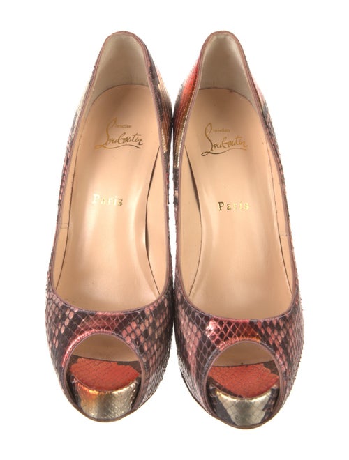 Christian Louboutin Snakeskin Animal Print Pumps
