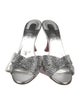 Christian Louboutin Leather Crystal Embellishments Slides