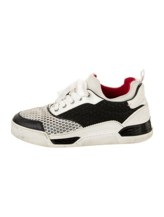 Christian Louboutin Colorblock Pattern Mesh Accents Sneakers