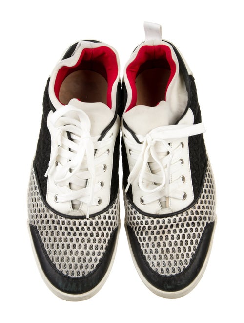 Christian Louboutin Colorblock Pattern Mesh Accents Sneakers