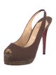 Christian Louboutin Canvas Slingback Pumps