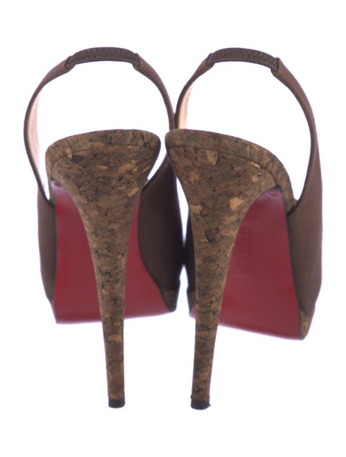 Christian Louboutin Canvas Slingback Pumps