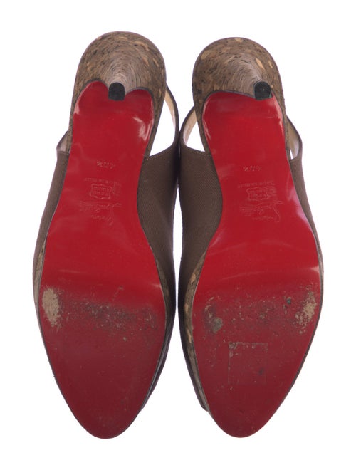 Christian Louboutin Canvas Slingback Pumps