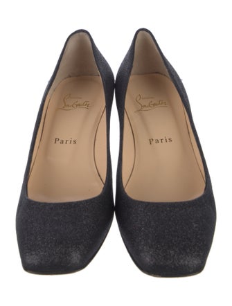 Christian Louboutin Glitter Crystal Embellishments Pumps