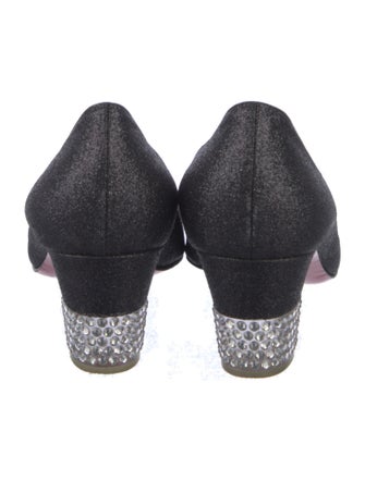 Christian Louboutin Glitter Crystal Embellishments Pumps