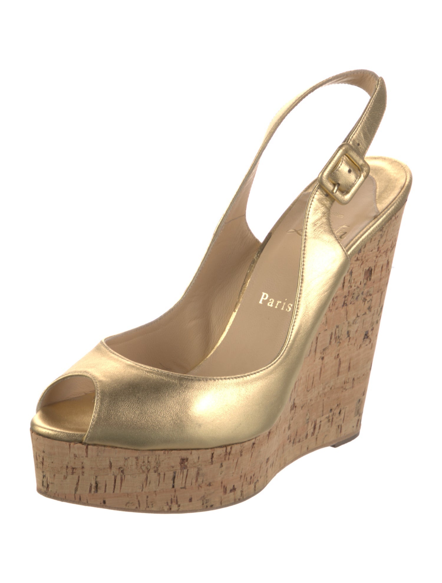 Christian Louboutin Leather Slingback Sandals