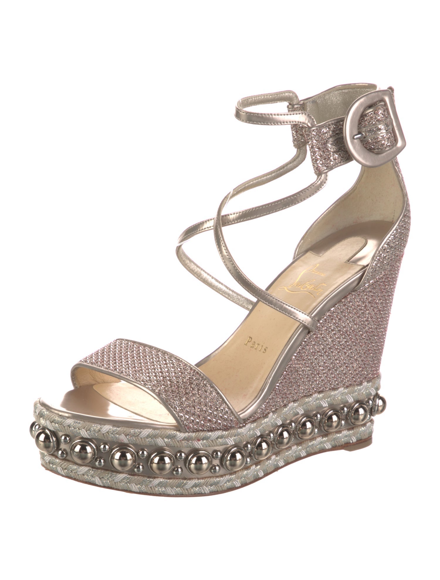 Christian Louboutin Glitter Glitter Accents Espadrilles